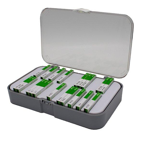 T 5 x 20  200 St., Sortimentskasten mit Feinsicherung. träge 5x20 mm, 522.800