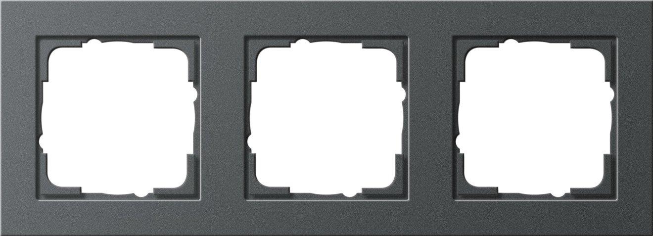 021323, Abdeckrahmen 3f Gira E2 Anthrazit