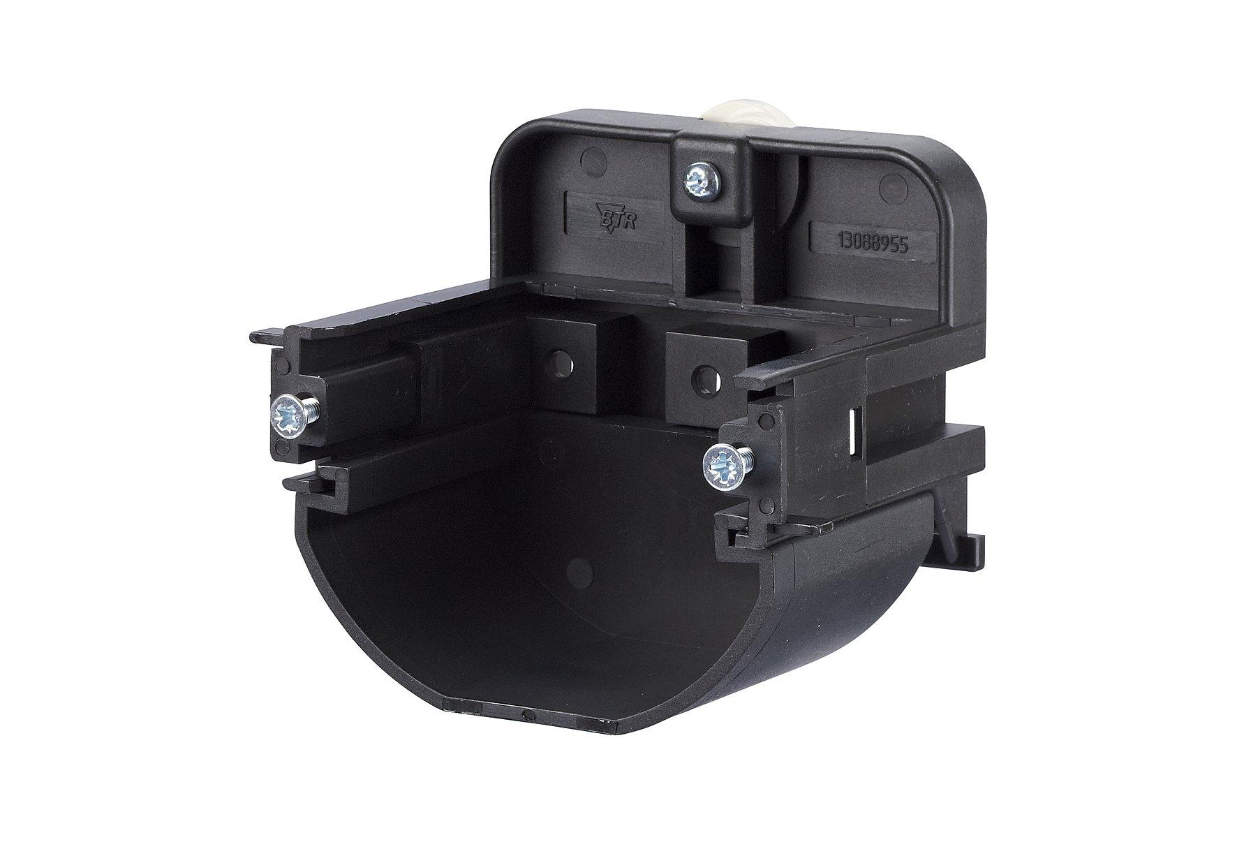 1308895511-I, Montagehalter für Anschlussdosen T-Nut-Befestigung - Einbau waagrecht 55 mm, mit Trennschale