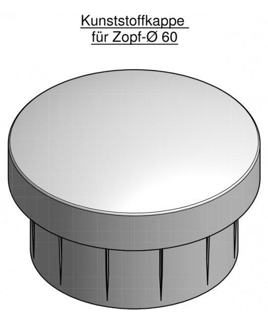 KU-MASTKAPPE 60,3, Mastkappe aus Kunststoff für 60mm Zopf