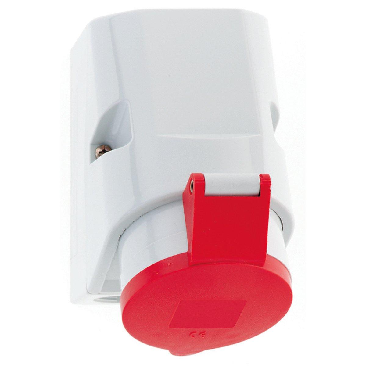 11487/CEE-Steckdose 16A400V6h5pIP44, Wandsteckdose QUICK-CONNECT TE 16A 5p 400V 6h, IP44