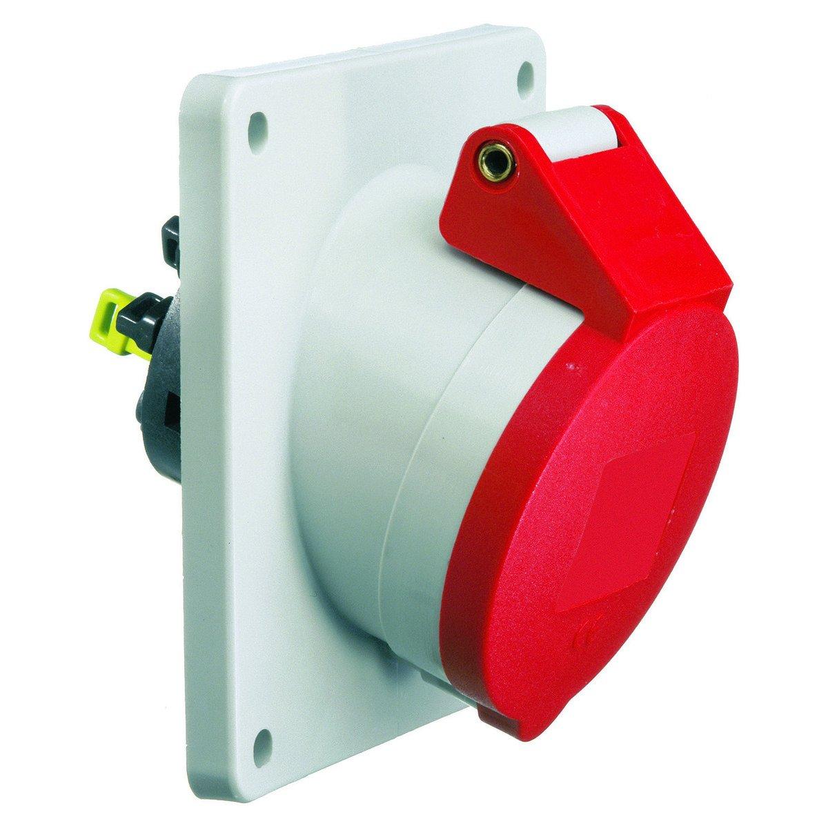 12401/CEE-Anbausteckdose 16A400V6h5pIP44, Anbausteckdose Quick-Connect TE geneigt 16A 5p 400V 6h, IP44