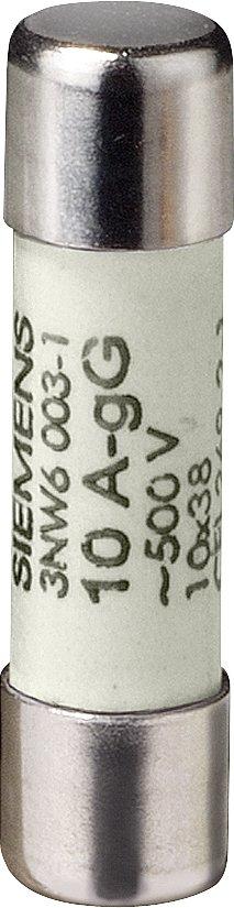 3NW6003-1, SENTRON, Zylindersicherungseinsatz, 10x38 mm, 10 A, gG, Un AC: 500 V