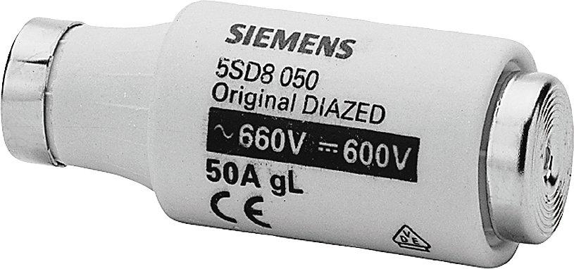 5SD8050, DIAZED-Sicherungseinsatz 690V für Kabel- und Leitungsschutz Betriebsklasse gG