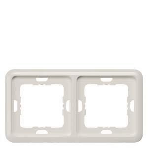 5TG1812, DELTA profil titanweiß Rahmen 2-fach, 151x80 mm