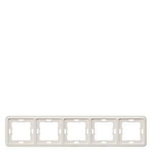 5TG1815, DELTA profil titanweiß Rahmen 5-fach, 364x80 mm