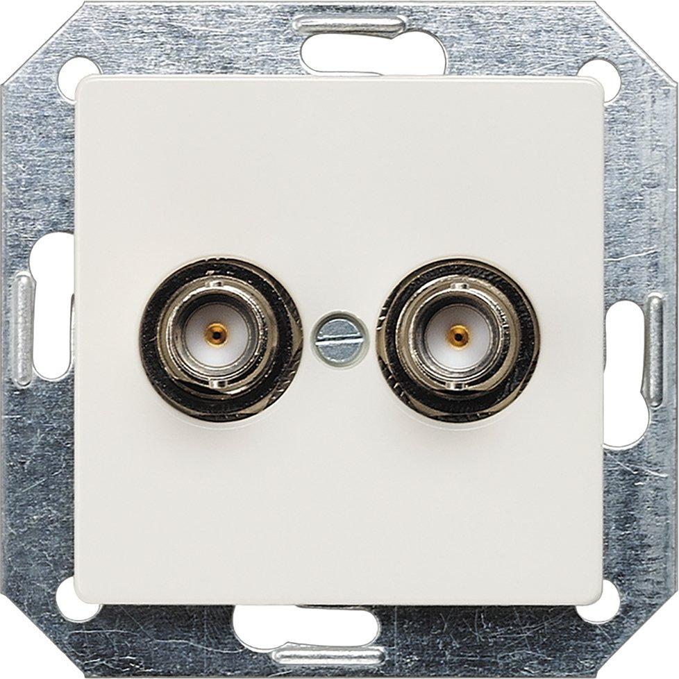 5TG2068, DELTA i-system BNC-Steckbuchse 2-fach, 75 Ohm, titanweiß