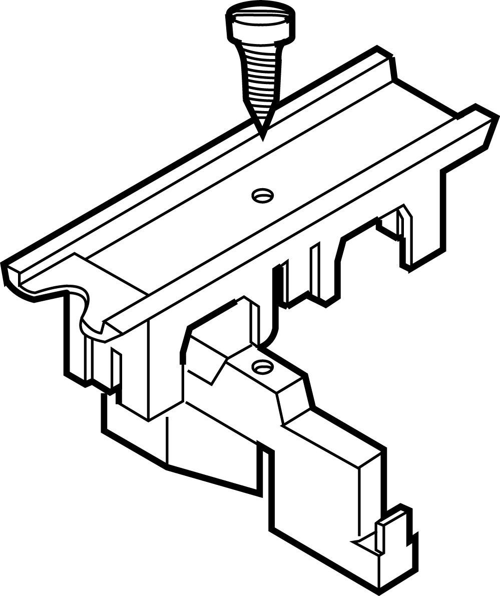 PC100, Gerätetragschiene 100mm mit Befestigungs-Schrauben