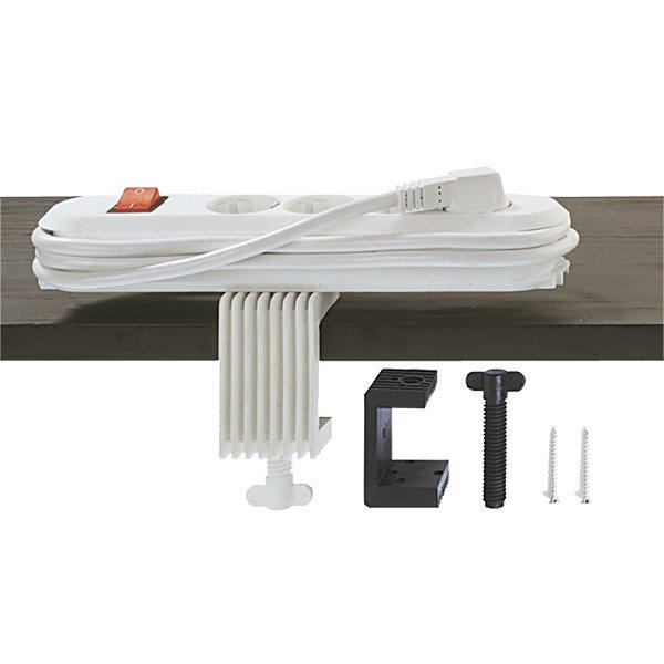 919.273, Schraubhalterung für Smart Line-Steckdosenleiste, weiss