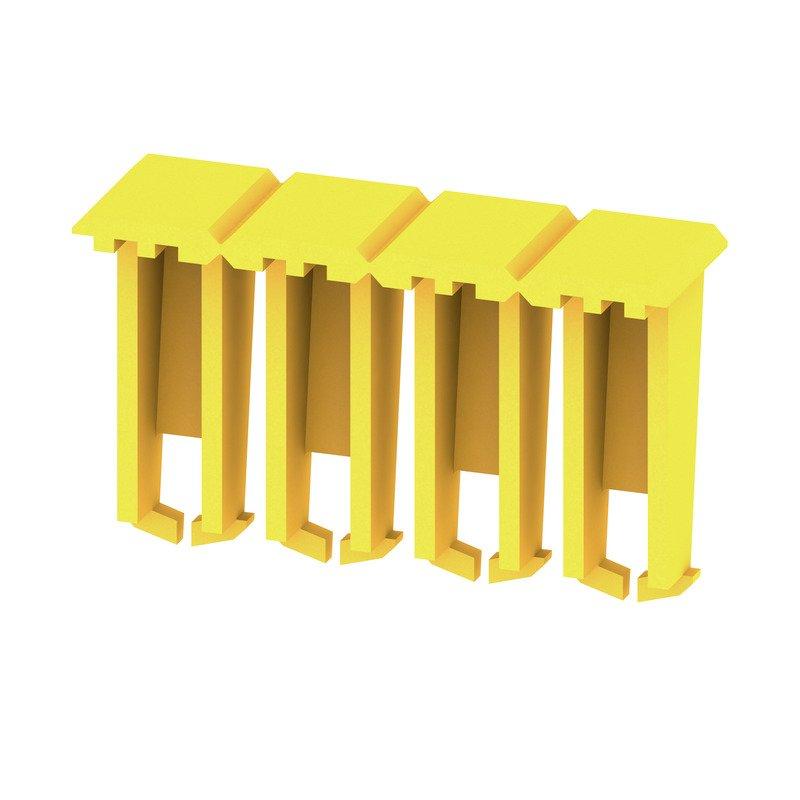 ZAD 1/4-2 GE, Klemmenabdeckung, gelb, Wemid, Höhe: 20.4 mm, Breite: 6 mm, Tiefe: 10.15 mm, V-0