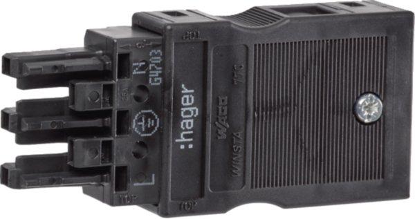 G4703, Eingangsbuchse Wago 3-polig für starre und feindrahtige Leiter 1,5-2,5 mm²