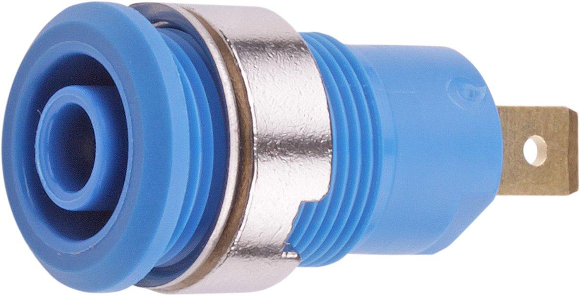 SLB4-F, 4 mm Sicherheitsbuchse blau