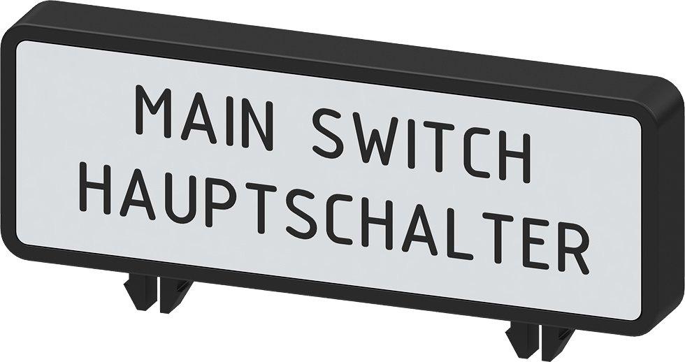 3LD9286-1A, Zusatzschild, Deutsch/Englisch, 47mmx17mm, Zubehör