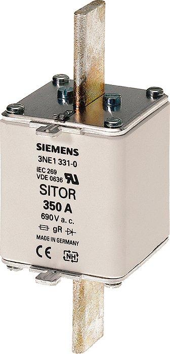 3NE1331-0, SITOR-Sicherungseinsatz, mit Messerkontakten, NH2, In: 350 A, gS, Un AC: 690 V