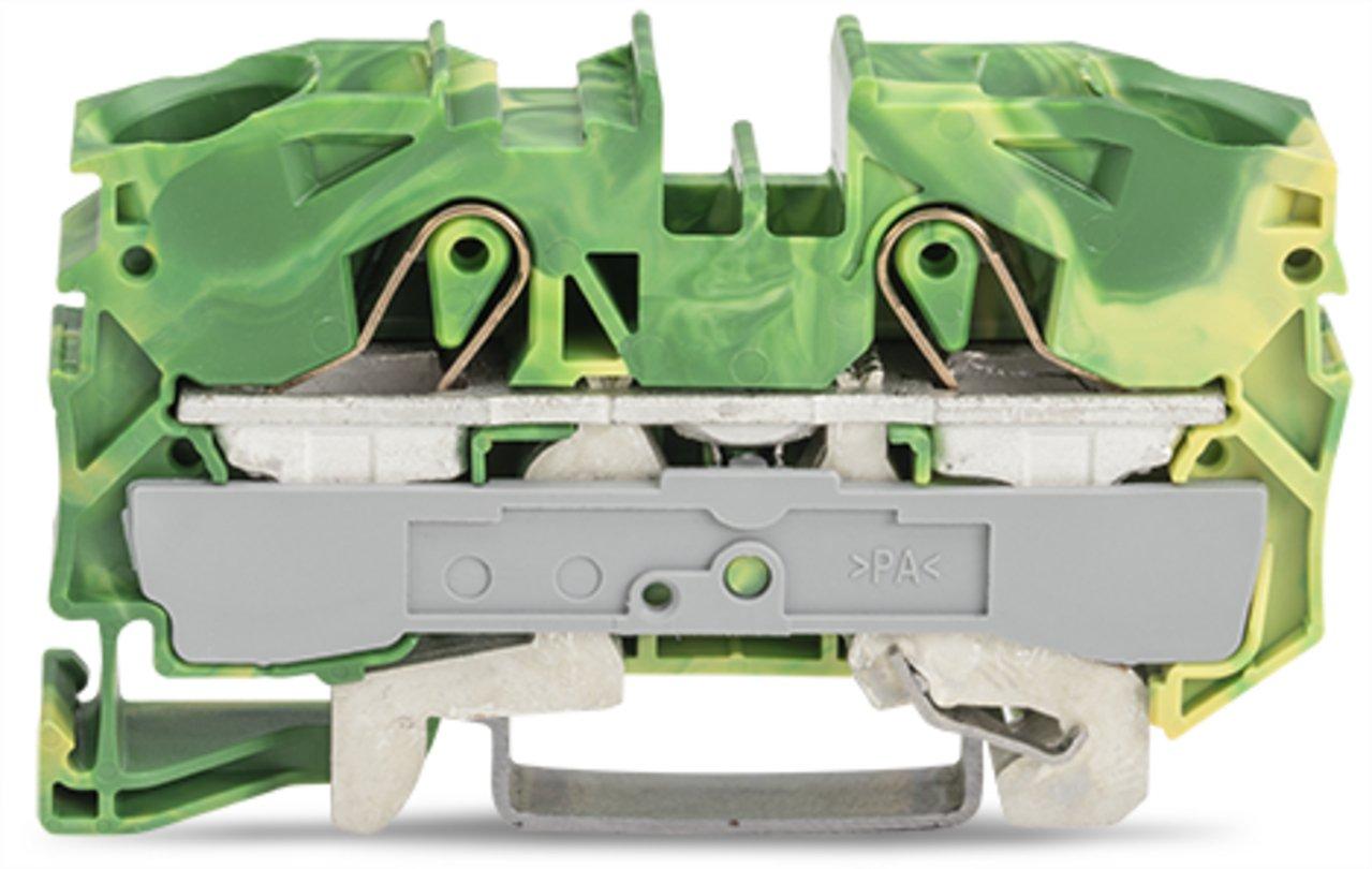 2016-1207, 2-Leiter-Schutzleiterklemme 16 mm² grün-gelb