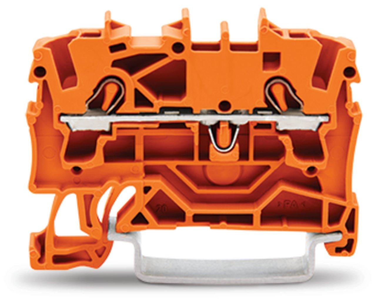 2002-1202, 2-Leiter-Durchgangsklemme 2,5 mm² orange