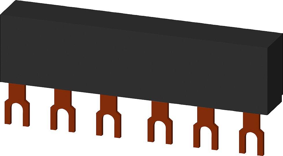 3RV1915-1AB, 3Ph.-Sammelschienen Teilungsabstand 45mm für 2 Schalter, Anschlüsse in Gabelform