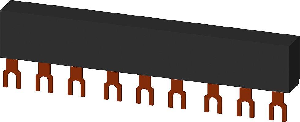 3RV1915-1BB, 3Ph.-Sammelschienen Teilungsabstand 45mm für 3 Schalter, Anschlüsse in Gabelform