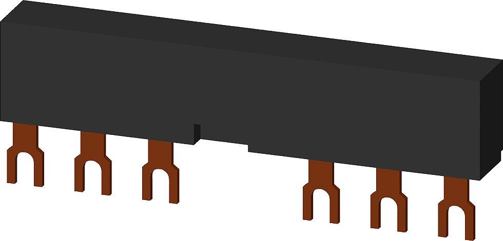 3RV1915-3AB, 3Ph.-Sammelschienen Teilungsabstand 63mm für 2 Schalter Anschl. in Gabelform