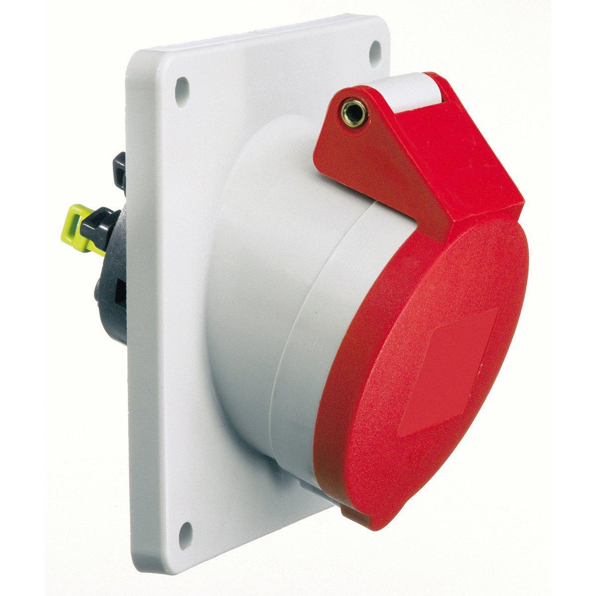 12730/CEE-Anbausteckdose 16A400V6h5pIP44, Anbausteckdose Quick-Connect geneigt 16A 5p 400V 6h, IP44