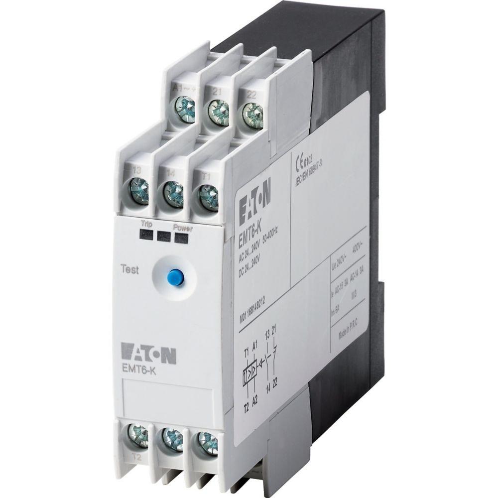 EMT6-K, Thermistor Überlastrelais für Maschinenschutz, 1S+1Ö, 24-240VAC/DC, ohne Wiedereinschaltsperre