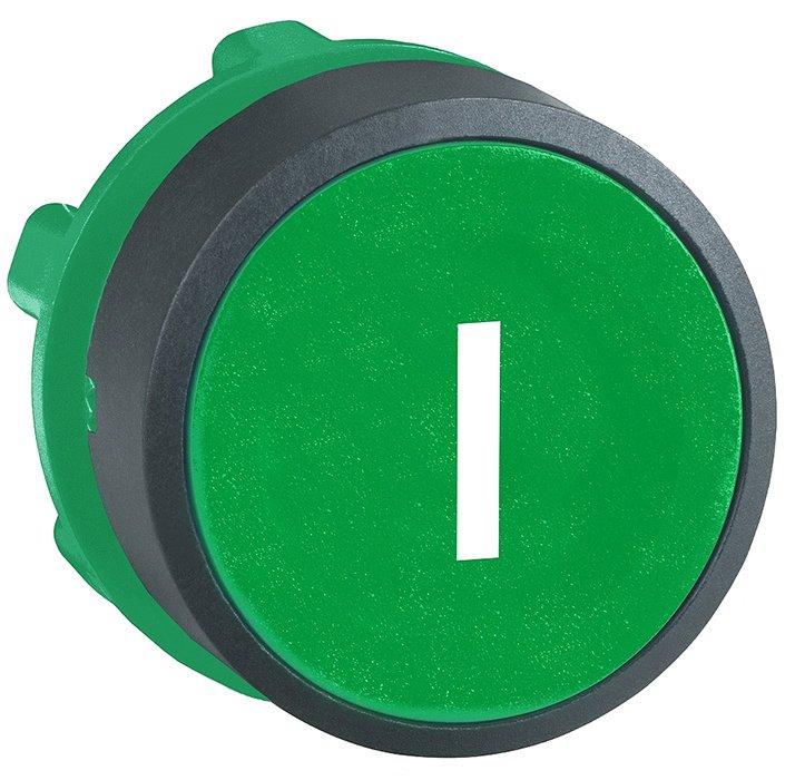 ZB5AA331, Drucktaster, Frontelement, Harmony XB5, Kunststoff, 22mm, grün, beschriftet I, tastend