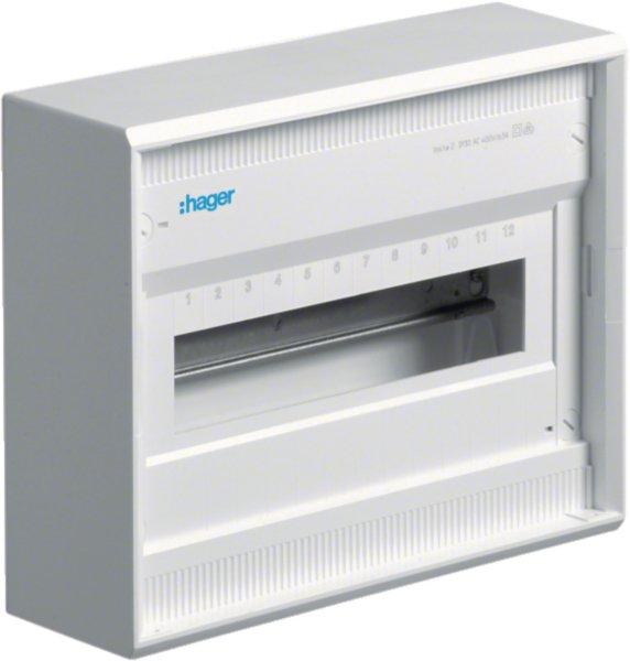 VA12CN, Kleinverteiler volta, Aufputz, 1x12 PLE, IP30, Schutzklasse II, ohne Tür