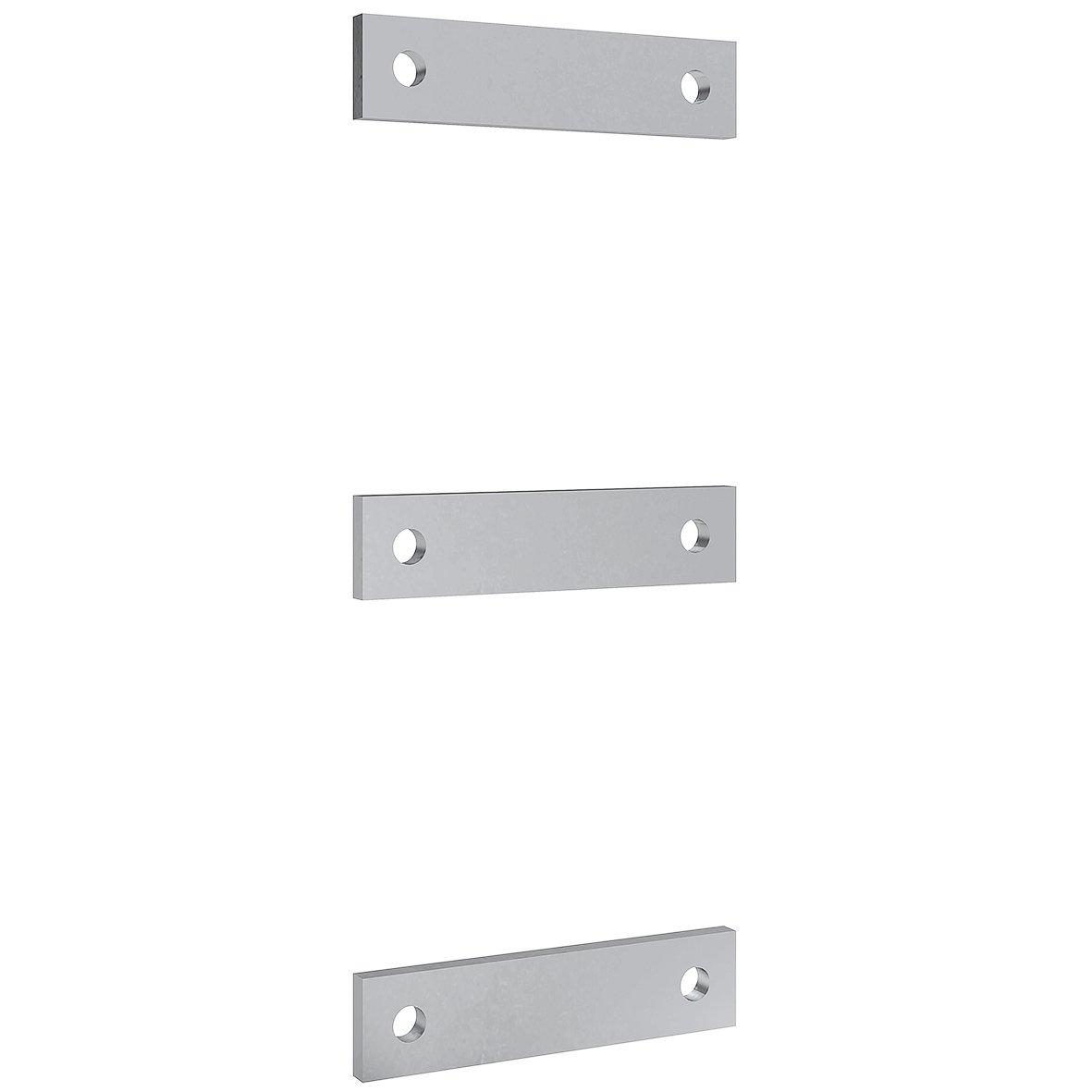 XWL410170N, Wandlerlasche CU vernickelt 40x10x170mm 3er Set ohne Befestigungsschrauben