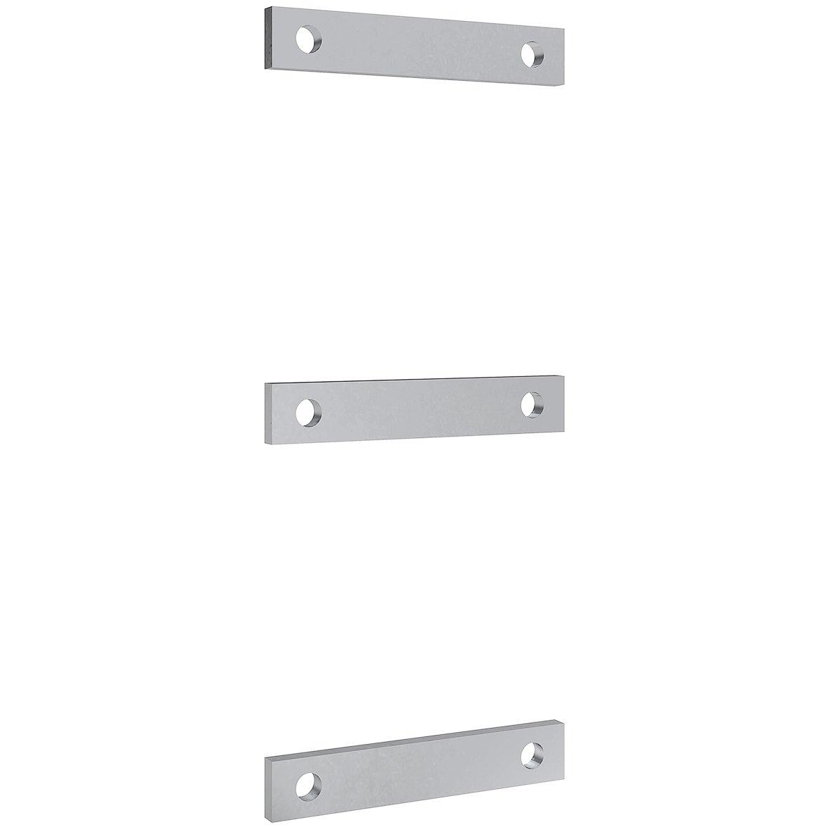 XWL310170N, Wandlerlasche CU vernickelt 30x10x170mm 3er Set ohne Befestigungsschrauben