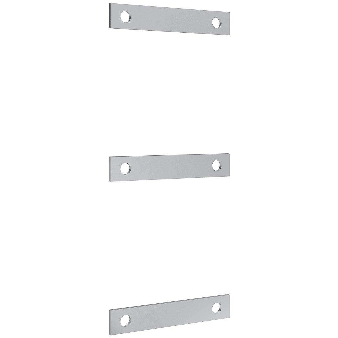 XWL305170N, Wandlerlasche CU vernickelt 30x5x170mm 3er Set ohne Befestigungsschrauben
