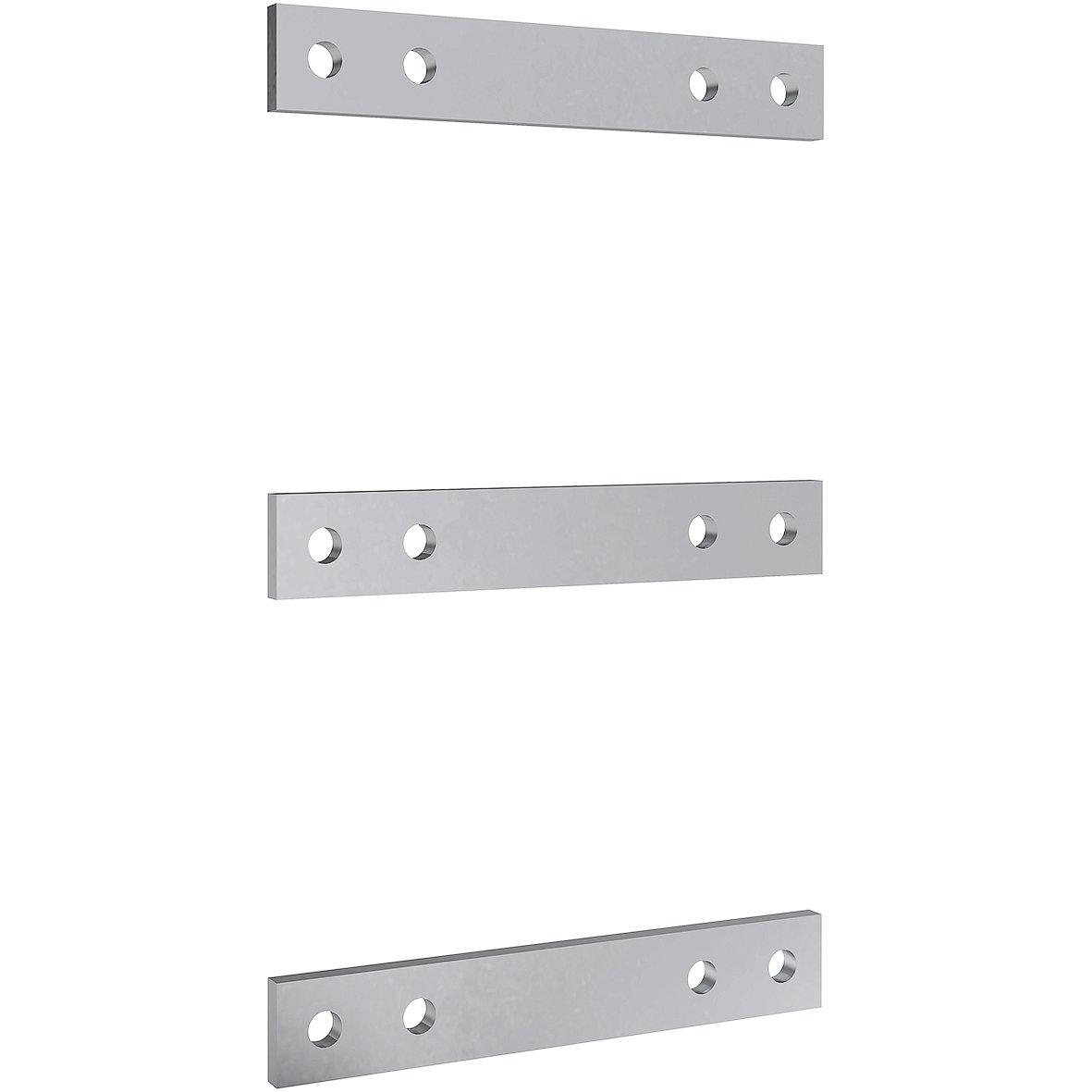 XWL410250N, Wandlerlasche CU vernickelt 40x10x250mm 3er Set ohne Befestigungsschrauben