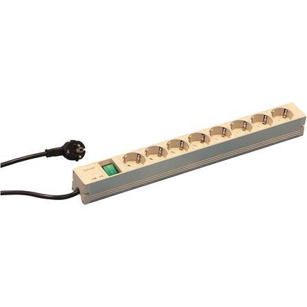 60110206, STECKDOSENL.SCHUKO 8D.SCHALT.438,5L
