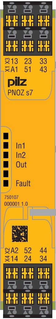 750107, PNOZ s7 24VDC 4 n/o 1 n/c