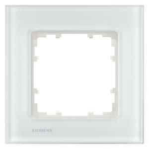 5TG1201-1, DELTA miro Glas weiß Rahmen 1-fach