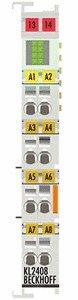 KL2408, 8-Kanal-Digital-Ausgangsklemme 24 V DC, 0,5 A, Summenstrom 3 A, 1-Leitertechnik