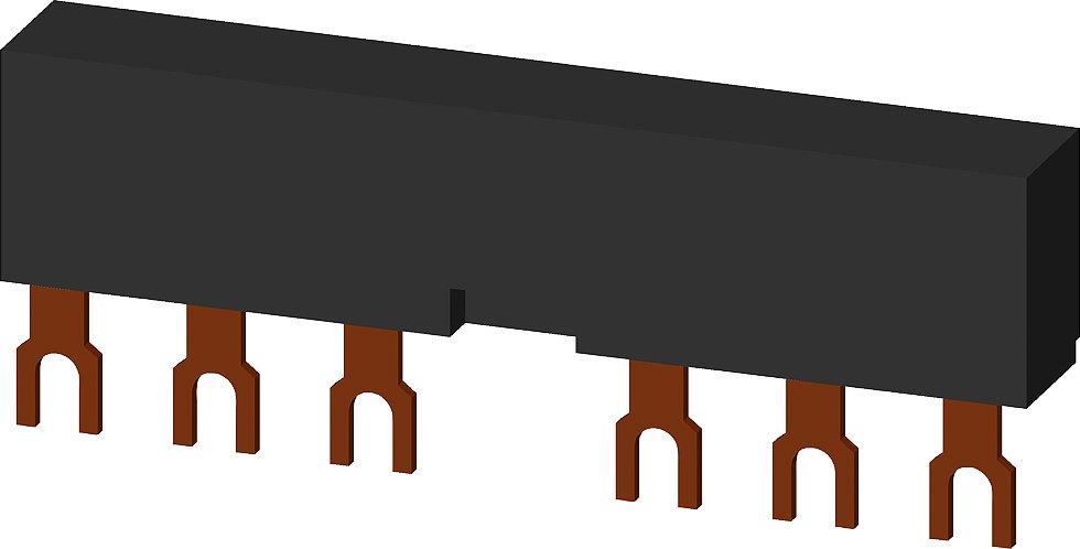 3RV1915-2AB, 3Ph.-Sammelschienen Teilungsabstand 55mm für 2 Schalter Anschl. in Gabelform
