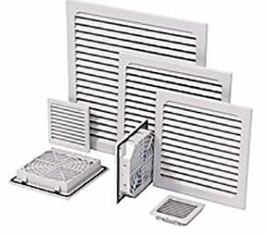 GV 250, Austrittsfilter mit Filtermatte P15/350S und Dichtung, RAL 7035 lichtgrau