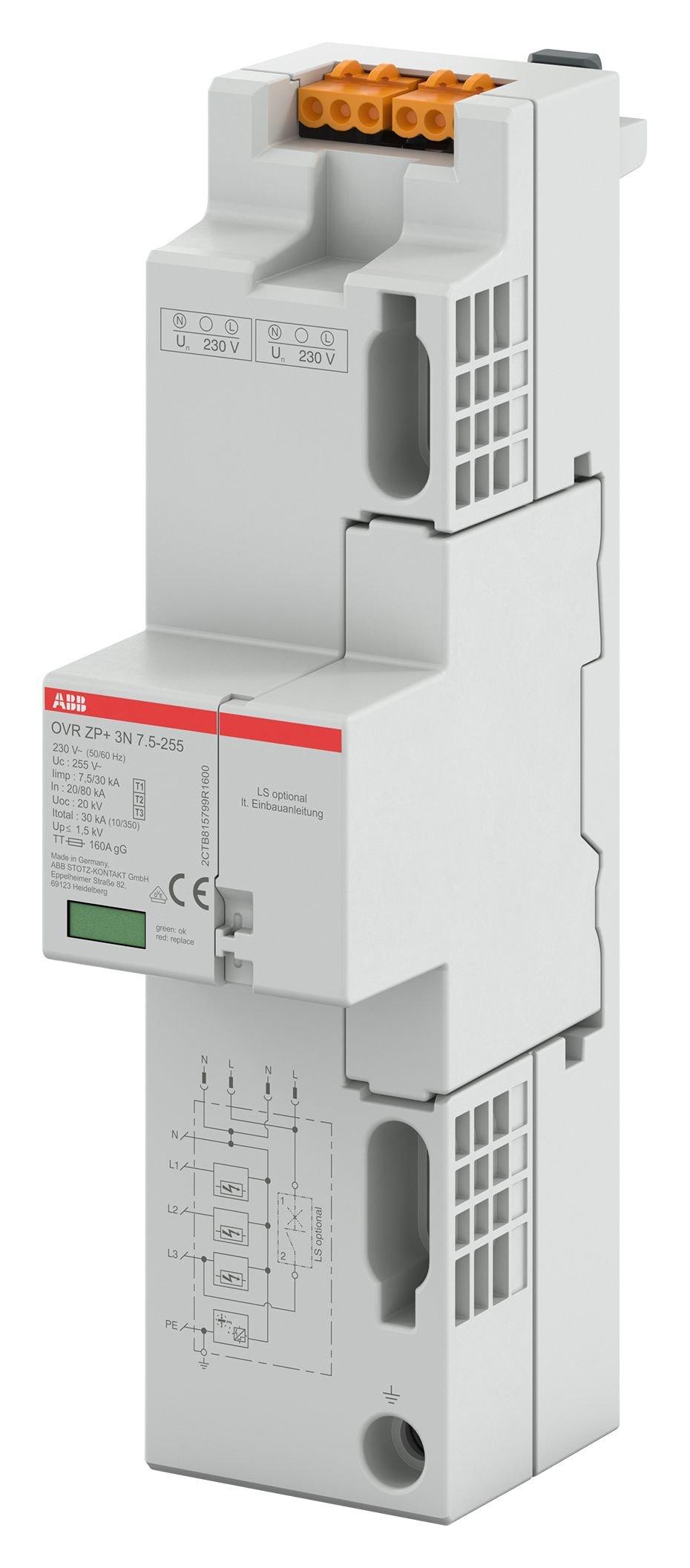 OVR ZP+ 3N 7.5-255, SPD T1+2+3, 4p TT/TNS, 7.5/30kA ohne Sicherungsautomat