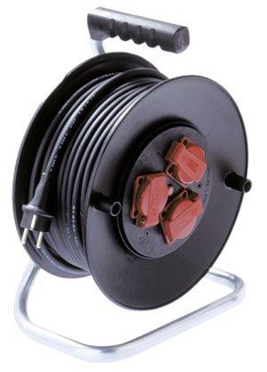 HERO440S, Kunstoff-Kabeltrommel 40m Gummil.HO7RN-F3G1.5mm²,  3fach mit Deckel