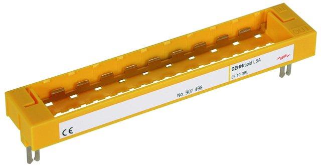 EF 10 DRL, Erdungsrahmen für ÜS-Ableiter Schutz- stecker DEHNrapid LSA 10DA
