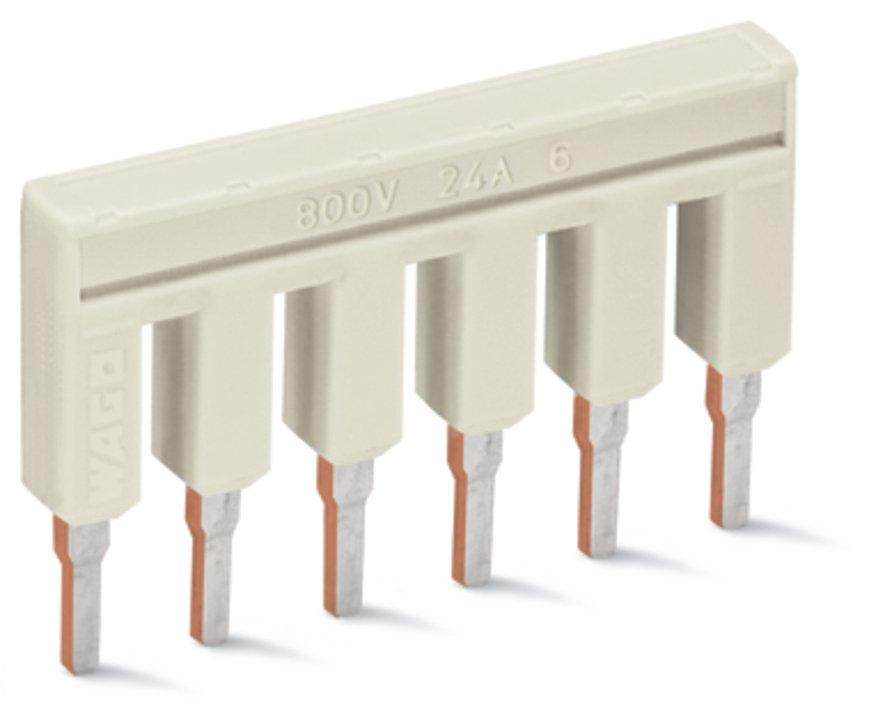 2002-406, Kammbrücker 6-fach Nennstrom 25 A lichtgrau