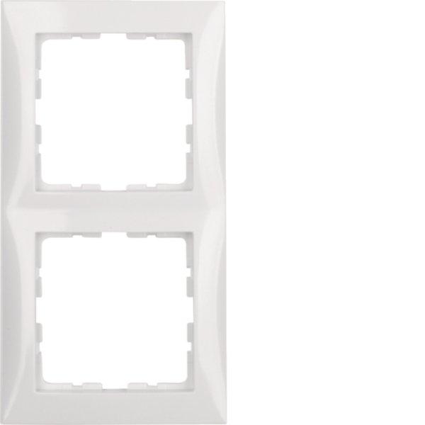 10128989, Rahmen 2fach S.1 polarweiß glänzend