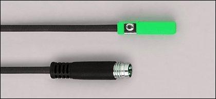 MKT3028BBPKG/G/0,3M/ZH/AS, Zylindersensor mit GMR-Zelle, 25 x 5 x 6,5 mm, Ansprechempfindlichkeit 2,8 mT, Verpolungsschutz ja, Kurzschlussschutz ja, Überlastfest ja, Schließer,