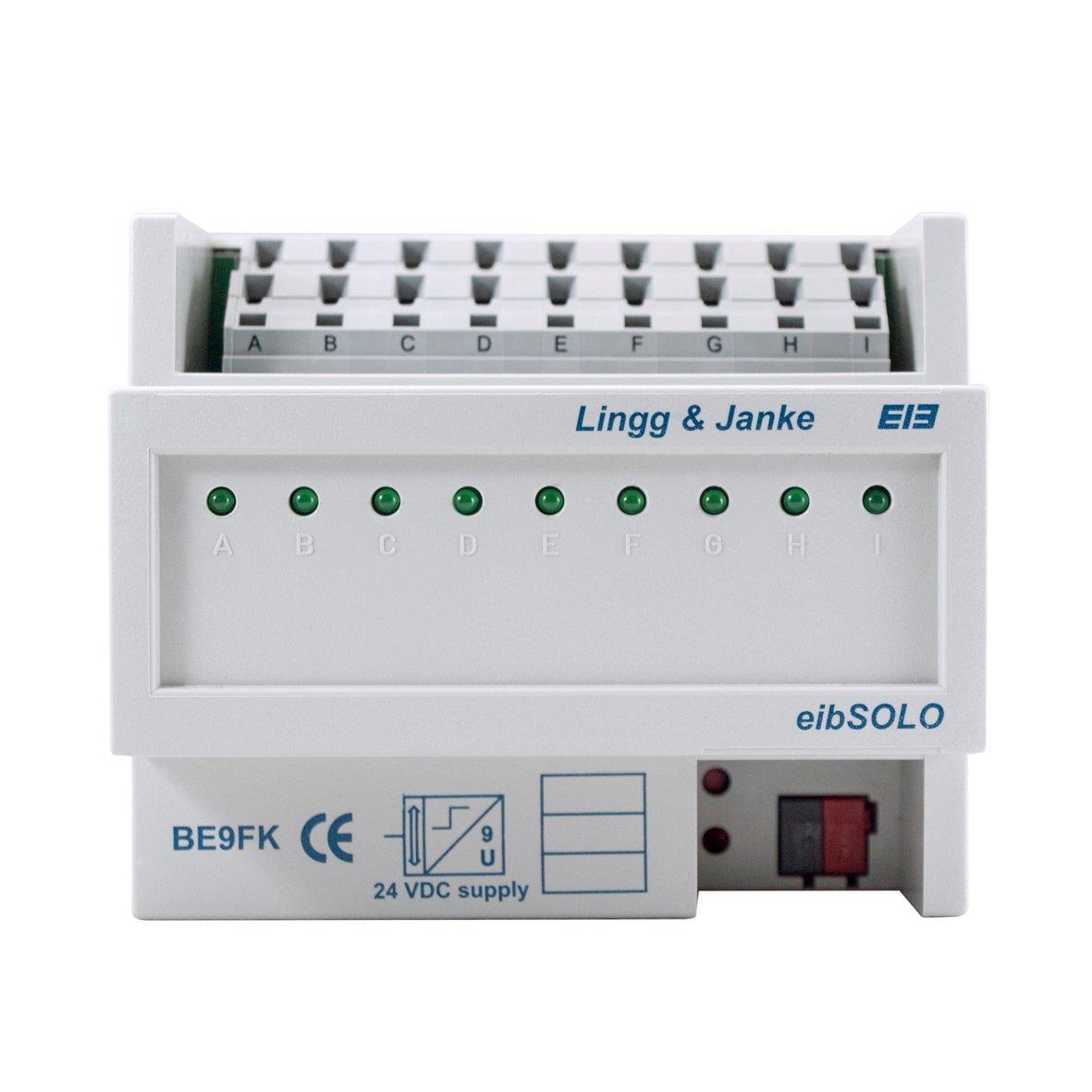 BE9FK-SEC, KNX Secure Binäreingang 9-fach, Kontaktabfrage, 6 TE