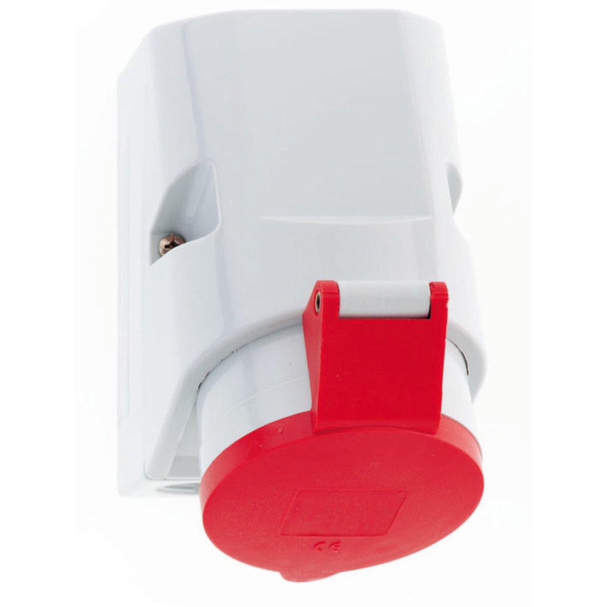 110451/CEE-Steckdose 16A400V6h5pIP44, Wandsteckdose QUICK-CONNECT mit Doppelklemme 16A 5p 400V 6h, IP44