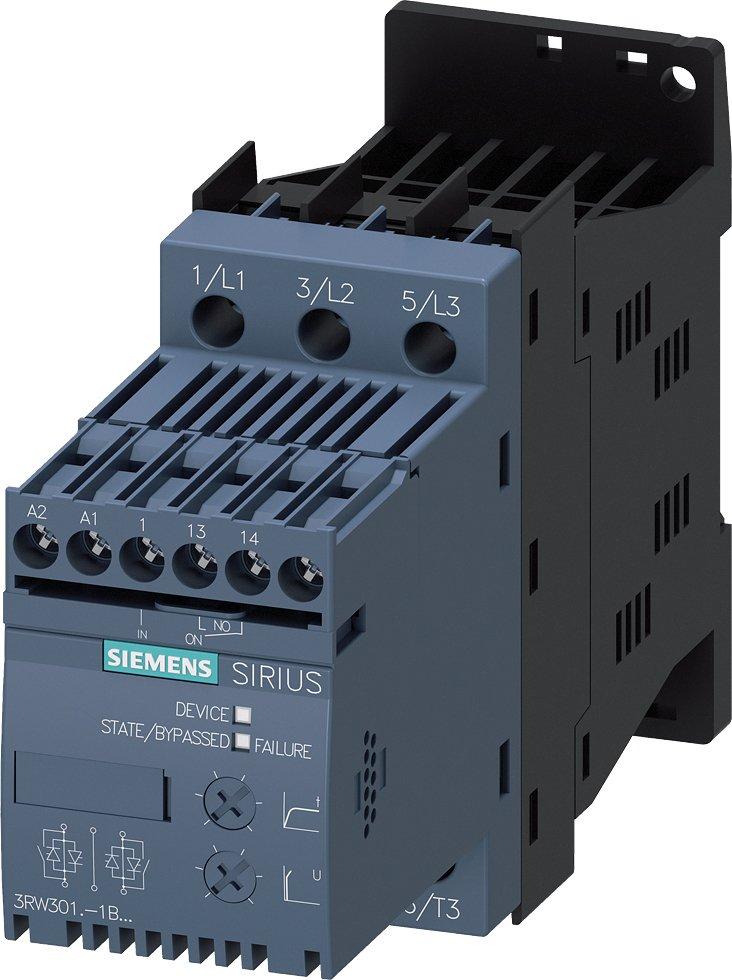 3RW3014-1BB04, Sanftstarter S00, 6,5A, 3kW/400V, 40 Grad, AC200-480V, AC/DC24V