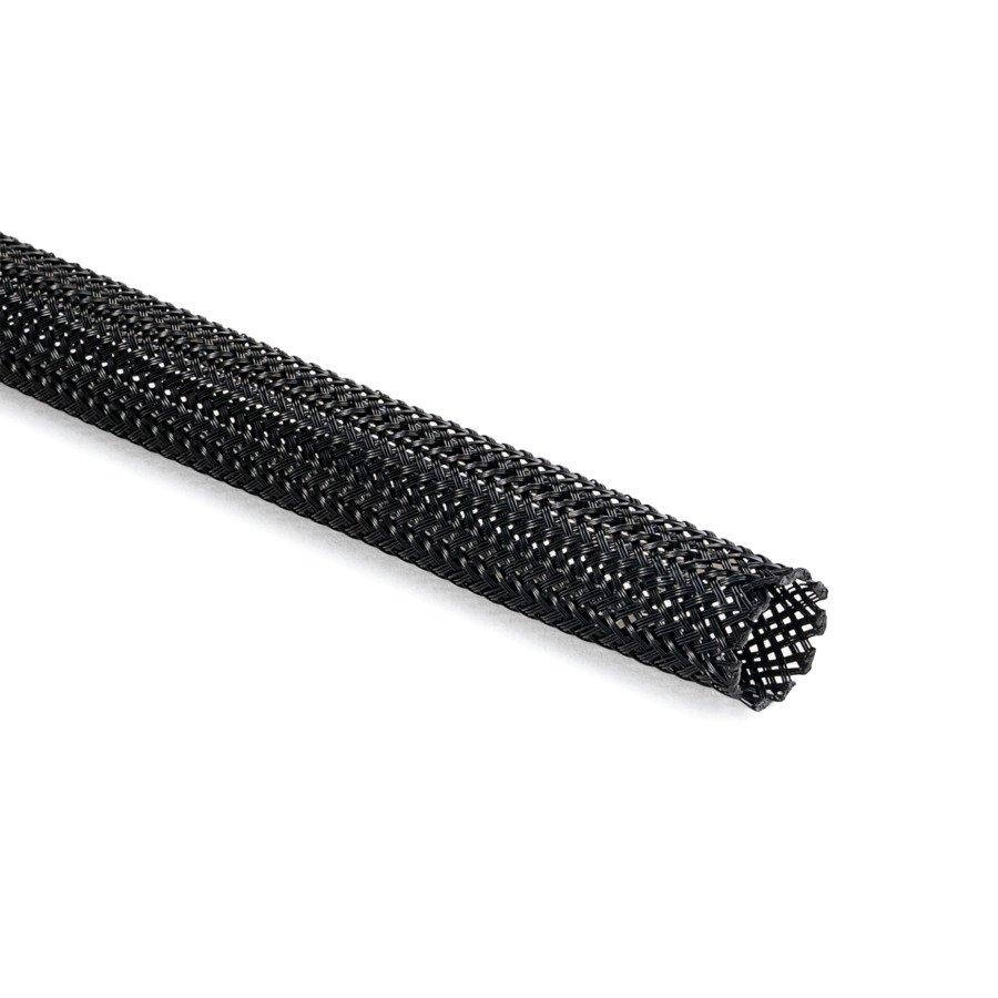 HEGPA6604-PA66-BK (200), Polyamid Geflechtschlauch HEGPA6604 schwarz 200M Rolle