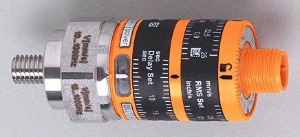 VKV021, Schwingungswächter, PNP, Öffner, analog, Gesamtzahl der Ein- und Ausgänge 2, Anzahl Messachsen 1, Messbereich Schwingung 0...25,  (RMS) mm/s, Frequenz