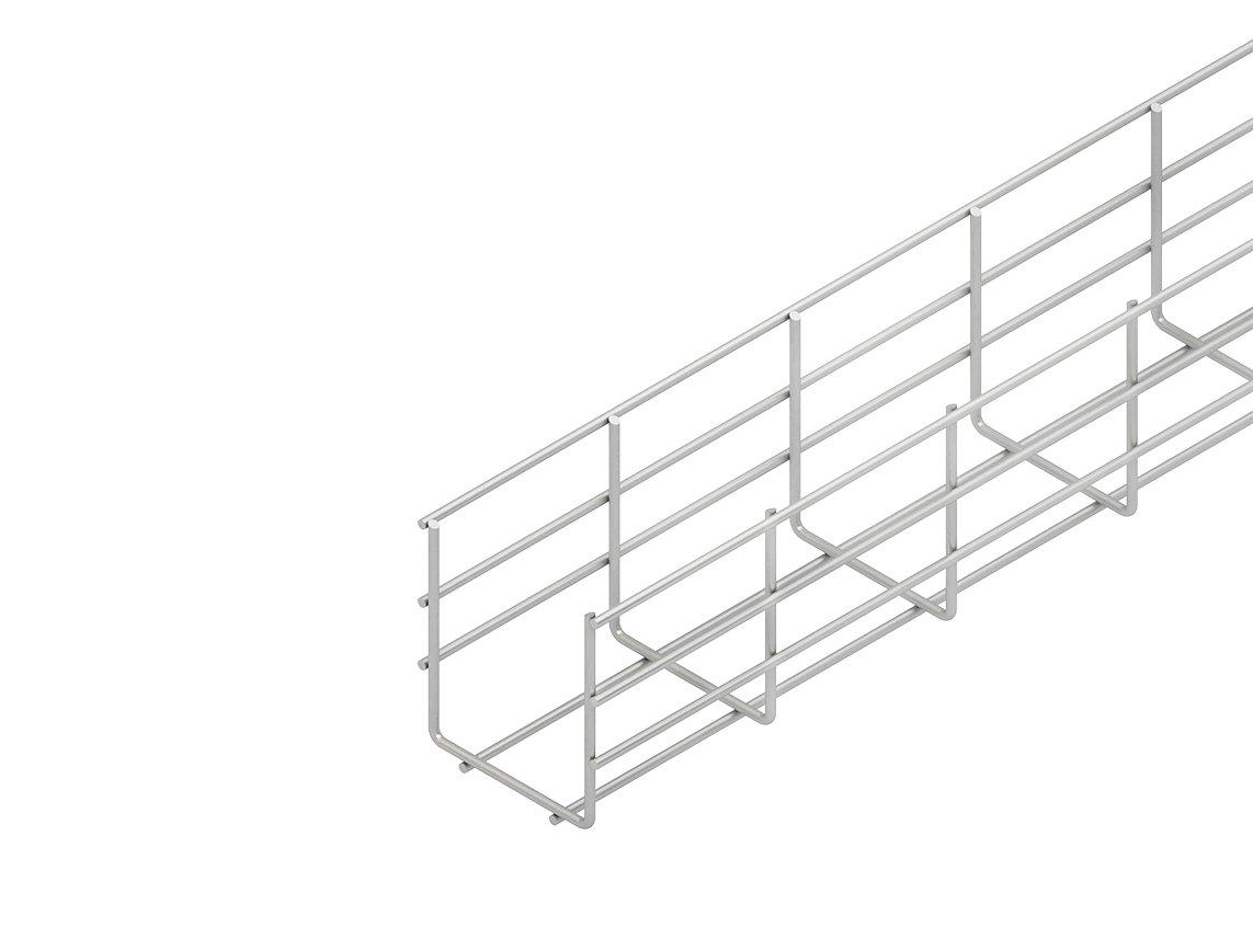 GRS 110.100 E3, Gitterrinne, U-förmig, 110x100x3000 mm, Draht-Ø 4,5 mm, Edelstahl, Werkstoff-Nr.: 1.4301, AISI 304