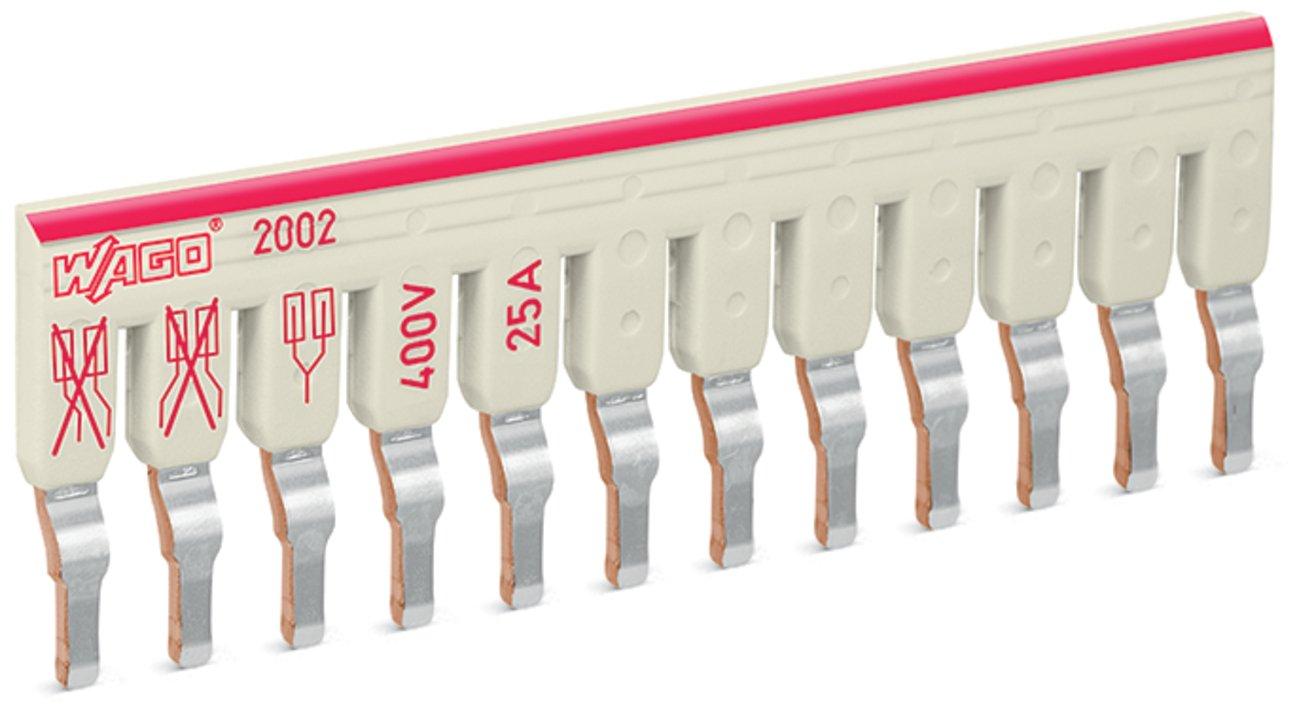 2002-482, Schachtelbrücker 12-fach Nennstrom 25 A lichtgrau
